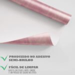 Papel de Parede Cimento Queimado Rosa - Imagem 4