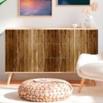 Papel de Parede Ripado Rústico Escuro