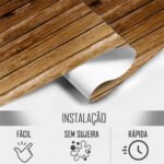 Papel de Parede Ripado Rústico Escuro - Imagem 3