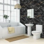 Papel de Parede Marmore Preto e Dourado - Imagem 2