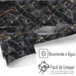 Papel de Parede Marmore Preto e Dourado - Imagem 5
