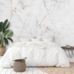 Papel de Parede Marmore Branco e Dourado - Imagem 4