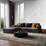 Papel de Parede Marmore Branco e Dourado - Imagem 3