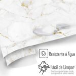 Papel de Parede Marmore Branco e Dourado - Imagem 6