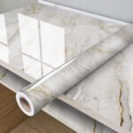 Papel de Parede Marmore Dourado e Branco - Imagem 5