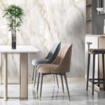 Papel de Parede Marmore Dourado e Branco - Imagem 4