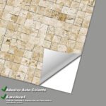 Papel de Parede Mosaico de Pedras Naturais Bege - Imagem 3