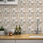 Papel de Parede Mosaico Geométrico em Pedras Naturais