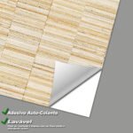 Papel de Parede Painel de Pedra Bege Listrado - Imagem 3