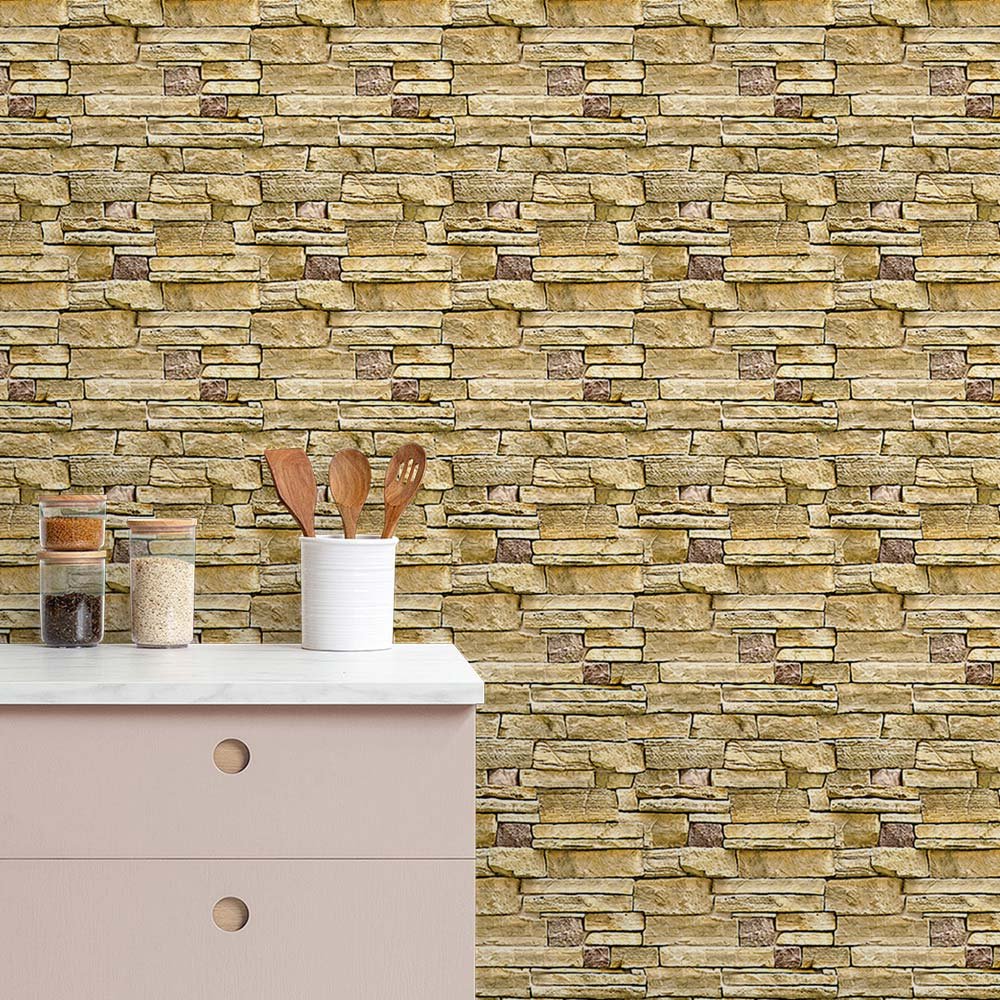 papel-de-parede-pedras-0043-2 Papel de Parede Pedras Amarelas Rusticas - Imagem 1