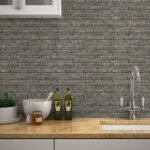 Papel de Parede Tijolinho em Grafite Natural