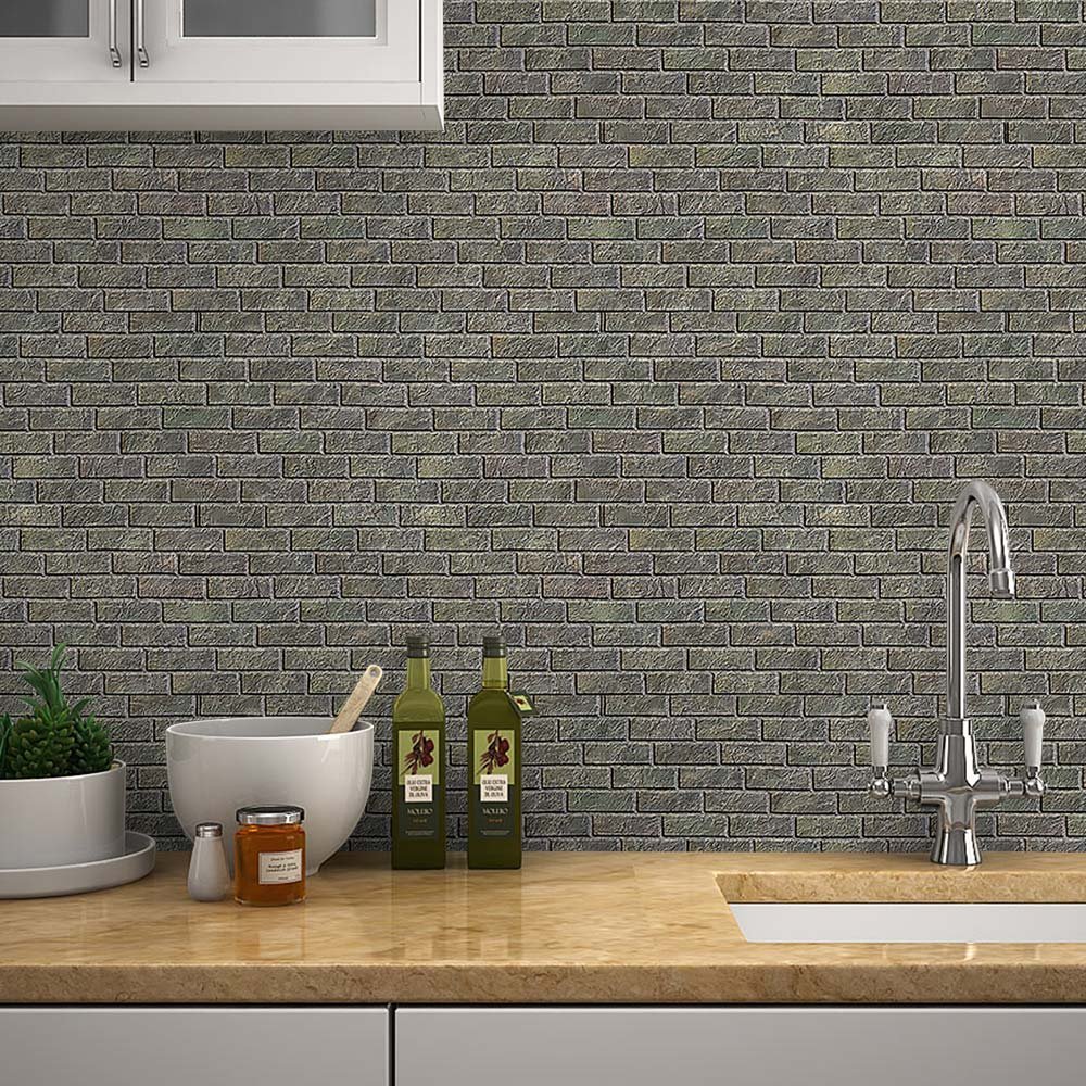 papel-de-parede-pedras-0050-2 Papel de Parede Tijolinho em Grafite Natural - Imagem 1