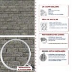 Papel de Parede Tijolinho em Grafite Natural - Imagem 5