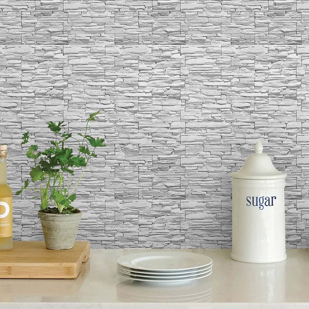 papel-de-parede-pedras-0056-2 Papel de Parede Pedra cinza clara geométrica - Imagem 1