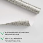 Papel de Parede Mármore quadrado bege rajado - Imagem 4