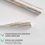 Papel de Parede Tijolinho em tons neutros - Imagem 4