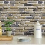 Papel de Parede Tijolinho envelhecidos em tons de marrom e bege - Imagem 2