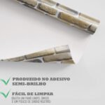 Papel de Parede Tijolinho envelhecidos em tons de marrom e bege - Imagem 4