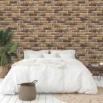 Papel de Parede Tijolinho de barro em tons terrosos