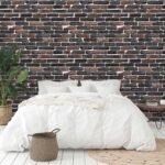 Papel de Parede Tijolinho Desgastado Tons Escuros - Imagem 3