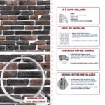 Papel de Parede Tijolinho Desgastado Tons Escuros - Imagem 5