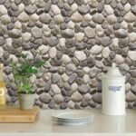 Papel de Parede Pedras arredondadas em tons claros