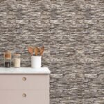 Papel de Parede Pedras canjiquinha em tons claros e cinzas - Imagem 3