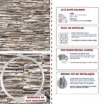 Papel de Parede Pedras canjiquinha em tons claros e cinzas - Imagem 5