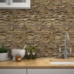 Papel de Parede Pedras canjiquinha em tons quentes e amarelados - Imagem 2