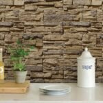 Papel de Parede Pedras canjiquinha em tons quentes e amarelados - Imagem 3