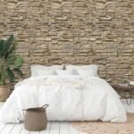 Papel de Parede Pedras canjiquinha com acabamento natural e tonalidades quentes - Imagem 2