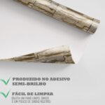 Papel de Parede Pedras canjiquinha com acabamento natural e tonalidades quentes - Imagem 4