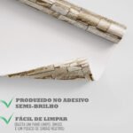 Papel de Parede Pedras canjiquinha em tons claros e escuros, com efeito natural - Imagem 4