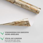 Papel de Parede Pedras canjiquinha com tons suaves e acabamento rústico - Imagem 4