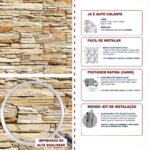 Papel de Parede Pedras canjiquinha com tons suaves e acabamento rústico - Imagem 5