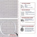 Papel de Parede Pedra Tijolinho Cinza - Imagem 5