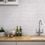 Papel de Parede Pedra Tijolinho Cinza Claro