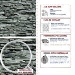 Papel de Parede Pedra Canjiquinha Black and White - Imagem 5