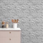 Papel de Parede Tijolinho 3D Off White - Imagem 2