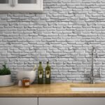 Papel de Parede Tijolinho 3D Off White - Imagem 3