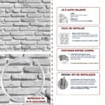 Papel de Parede Tijolinho 3D Off White - Imagem 5