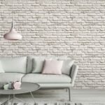 Papel de Parede Tijolinho 3D Bege Claro - Imagem 3