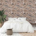 Papel de Parede Tijolinho 3D Caramelo