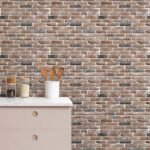 Papel de Parede Tijolinho 3D Caramelo - Imagem 3