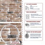 Papel de Parede Tijolinho 3D Caramelo - Imagem 5