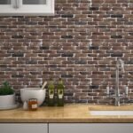 Papel de Parede Tijolinho 3D Caramelo Escuro