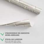 Papel de Parede Tijolinho Off White - Imagem 4