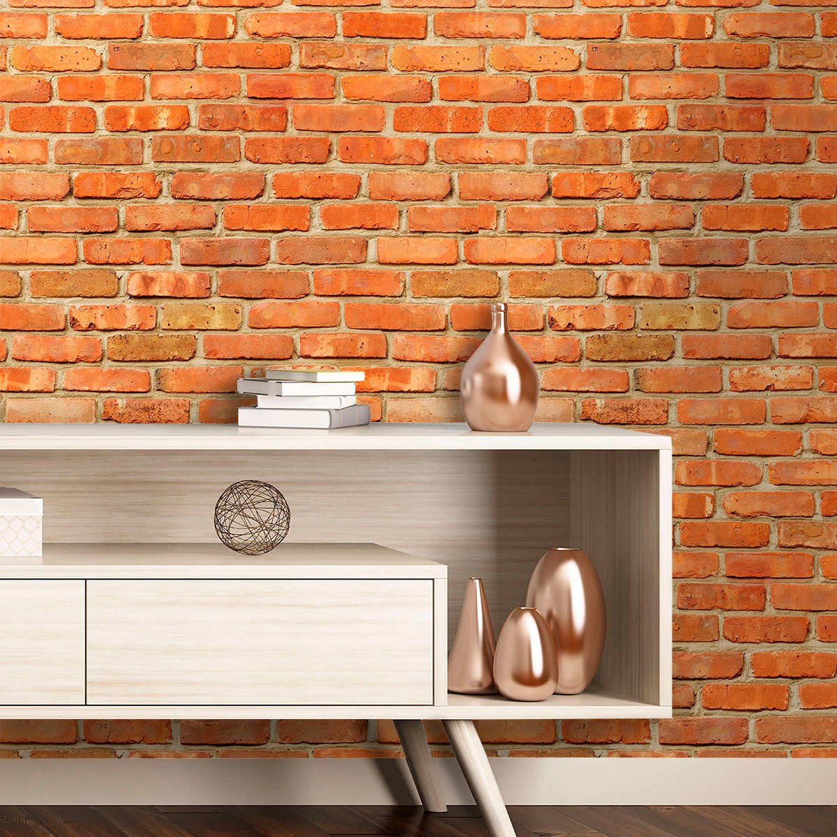 papel-de-parede-tijolos-0011-2 Papel de Parede Tijolinho Marrom - Imagem 1