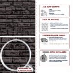 Papel de Parede Tijolinho Pretos Urbanos - Imagem 5