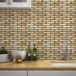 Papel de Parede Tijolinho Dourado